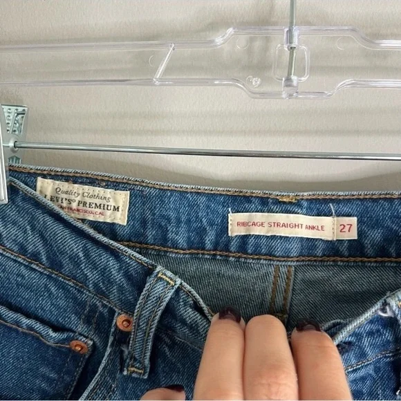 Women's Premium Ribcage Straight Ankle Jeans W27” L29” Jazz Pop EUC! - Picture 6 of 7